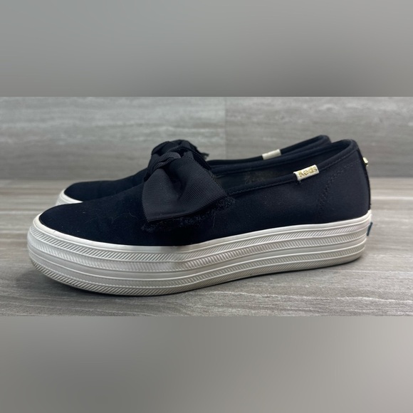 Kate Spade X Keds Triple Decker Satin Bow Tie Slip On Sneakers Size 6 - Picture 8 of 8